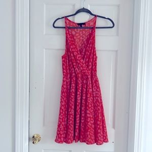 Pink/Red Summer Fit and Flare dress with straps